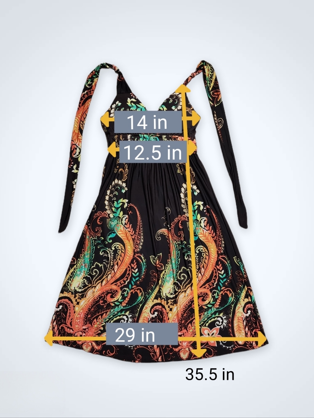 Shoreline Beautiful Brown Apron Summer Dress Sz Sm/Med - Picture 9 of 9
